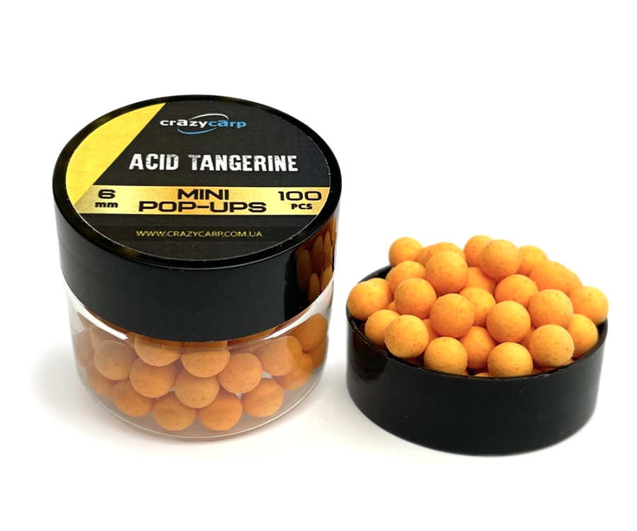 Бойлы Crazy Carp Mini Pop-Ups Acid Tangerine 6мм