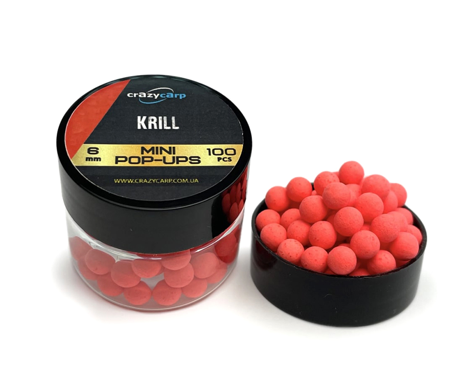 Бойлы Crazy Carp Mini Pop-Ups Krill 6мм