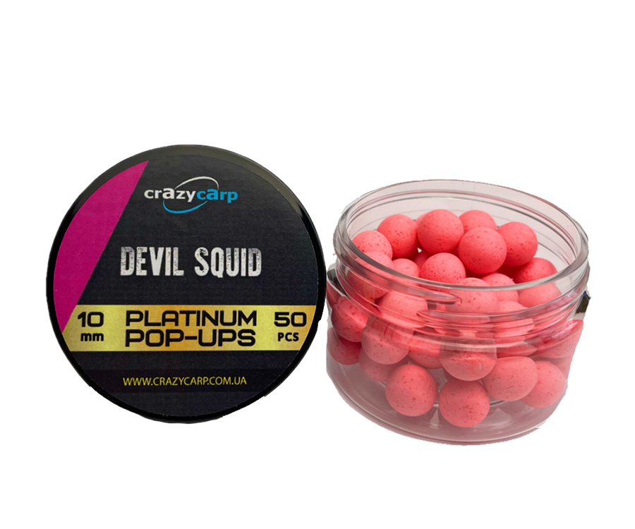 Бойлы Crazy Carp Platinum Pop-Ups Devil Squid 10мм