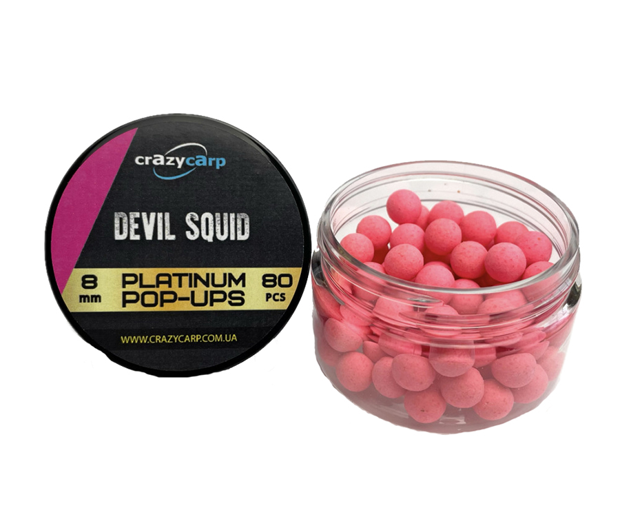 Бойлы Crazy Carp Platinum Pop-Ups Devil Squid 8мм