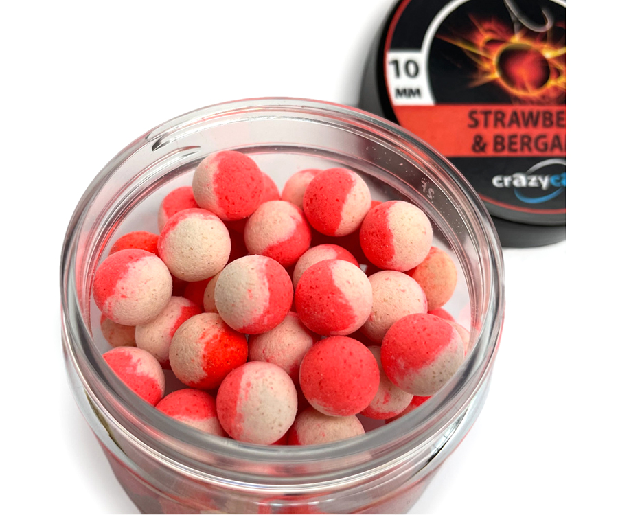 Бойли Crazy Carp Fireballs Pop-Ups Strawberry/Bergamot 10мм