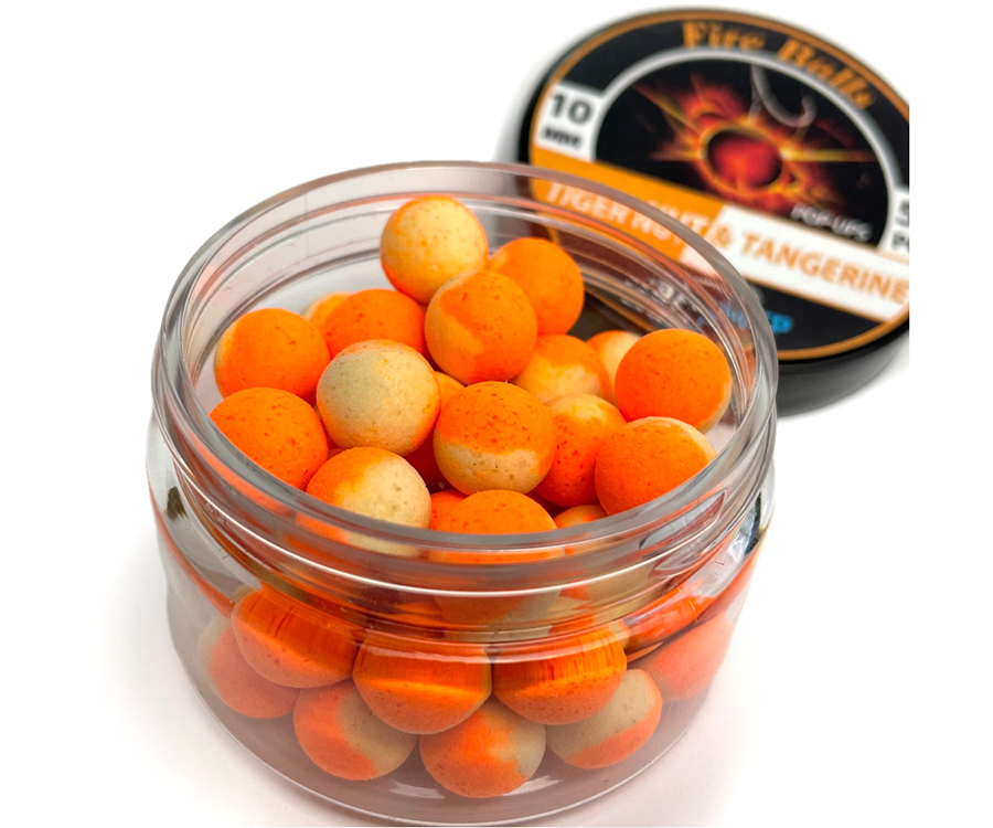 Бойлы Crazy Carp Fireballs Pop-Ups Tiger Nut/Tangerine 10мм