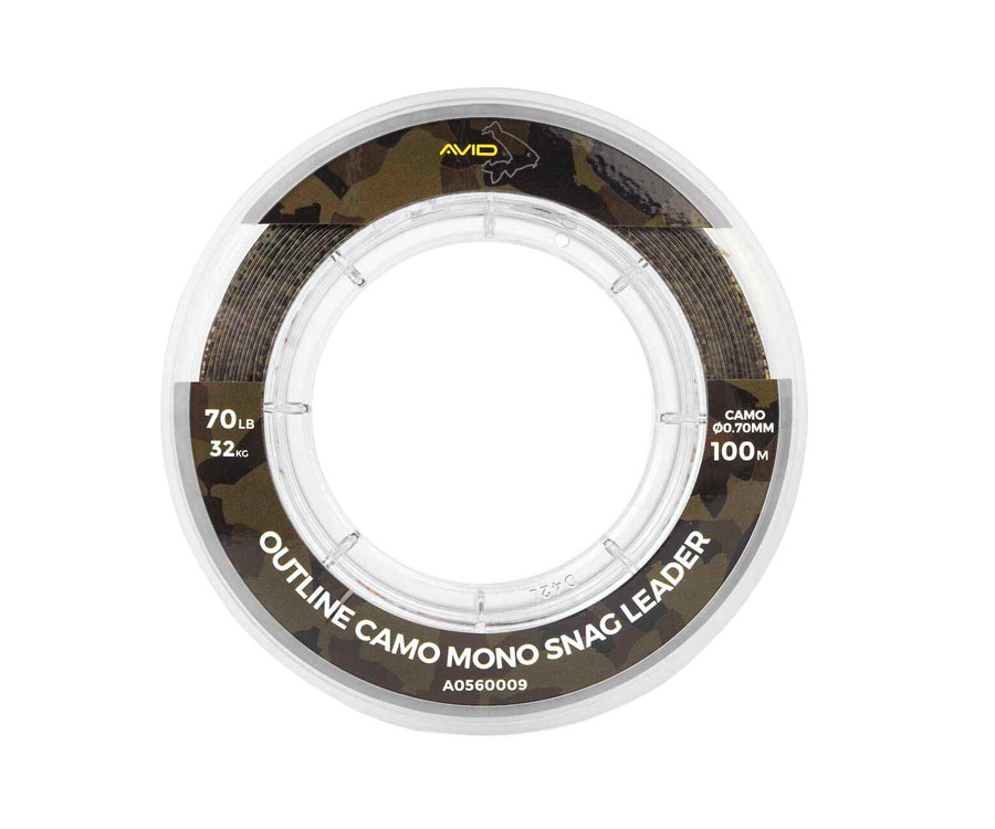 Шок-лидер Avid Carp Outline Camo Mono Snag Leader 0.70мм