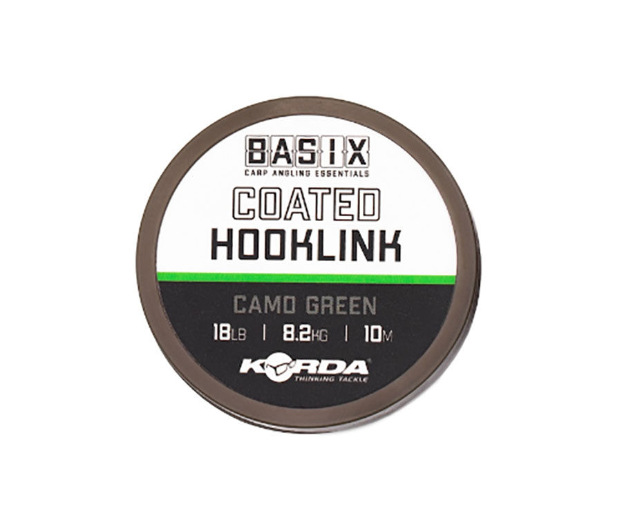 Повідковий матеріал Korda Basix Coated Hooklink Camo Green 18lb 10m