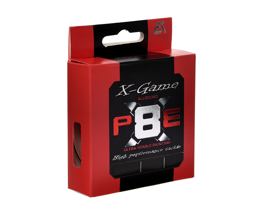 Шнур Azura X-Game PE X8 Fiery Red 150м #0.8 0.148мм