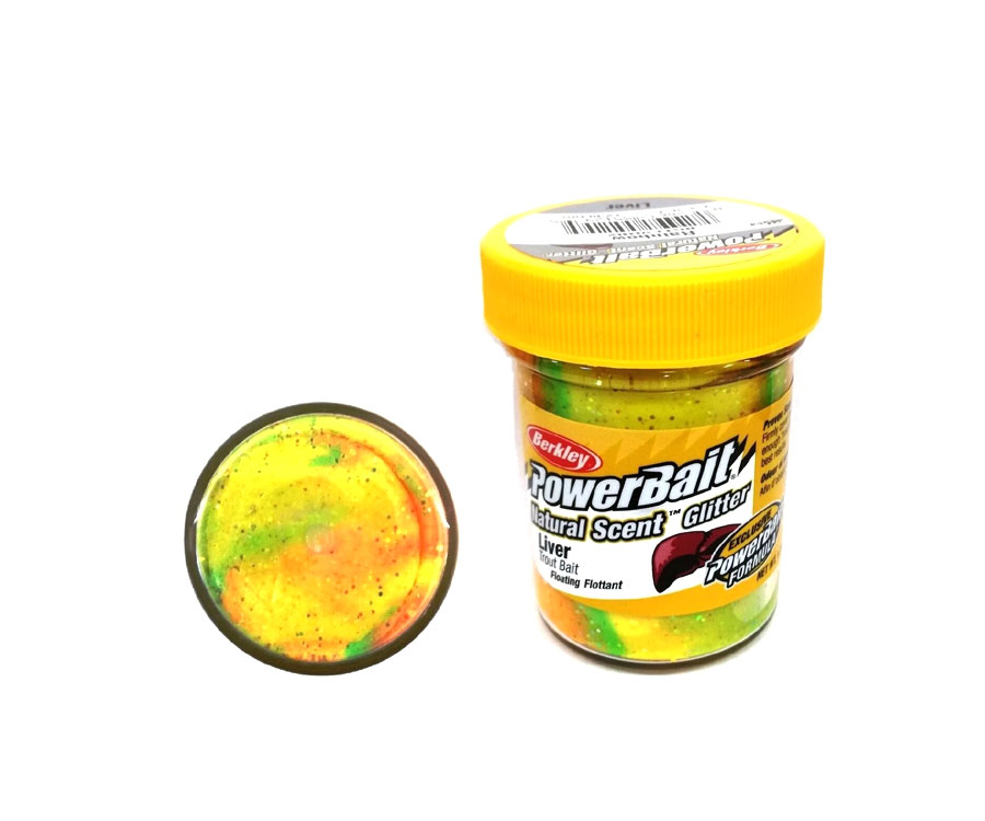 Паста форелевая Berkley печень Natural Glitter Trout Bait Liver Rainbow