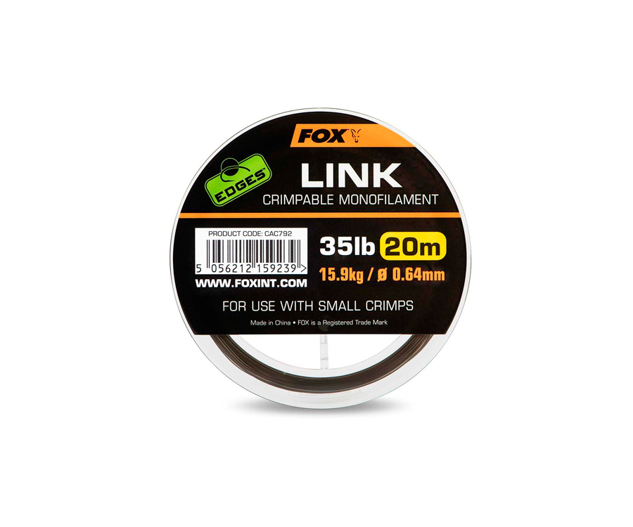 Поводковый материал FOX Edges Link Trans Khaki 35lb 20м