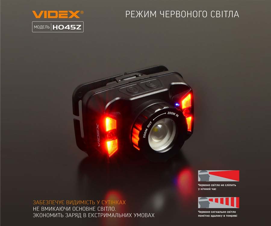 Налобный светодиодный фонарик Videx 270Lm 5000K