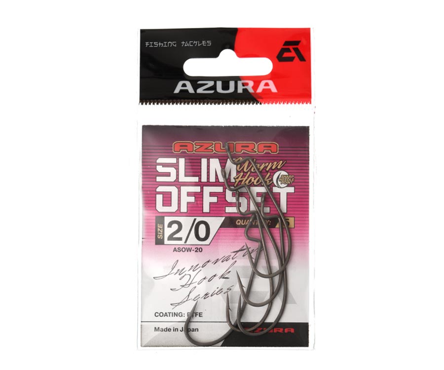 Крючки Azura Slim Offset Worm Hook №2/0