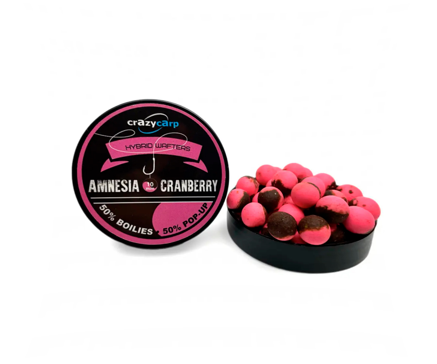 Бойли Crazy Carp Hybrid Wafters Amnesia & Cranberry 10мм