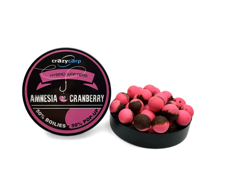 Бойли Crazy Carp Hybrid Wafters Amnesia & Cranberry 15мм