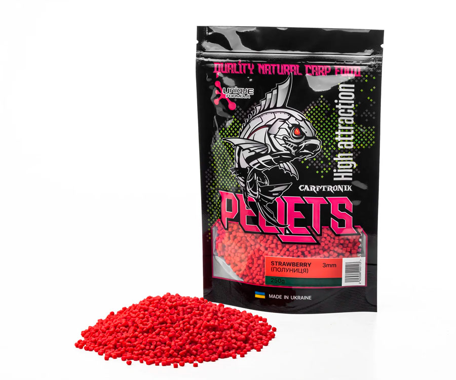 Пелетс Carptronik Method/Stik Mix Pellets Strawberry 3мм 250г