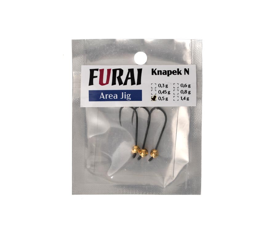 Джиг-головка Furai Area Jig Knapek N #4 0.5г Gold