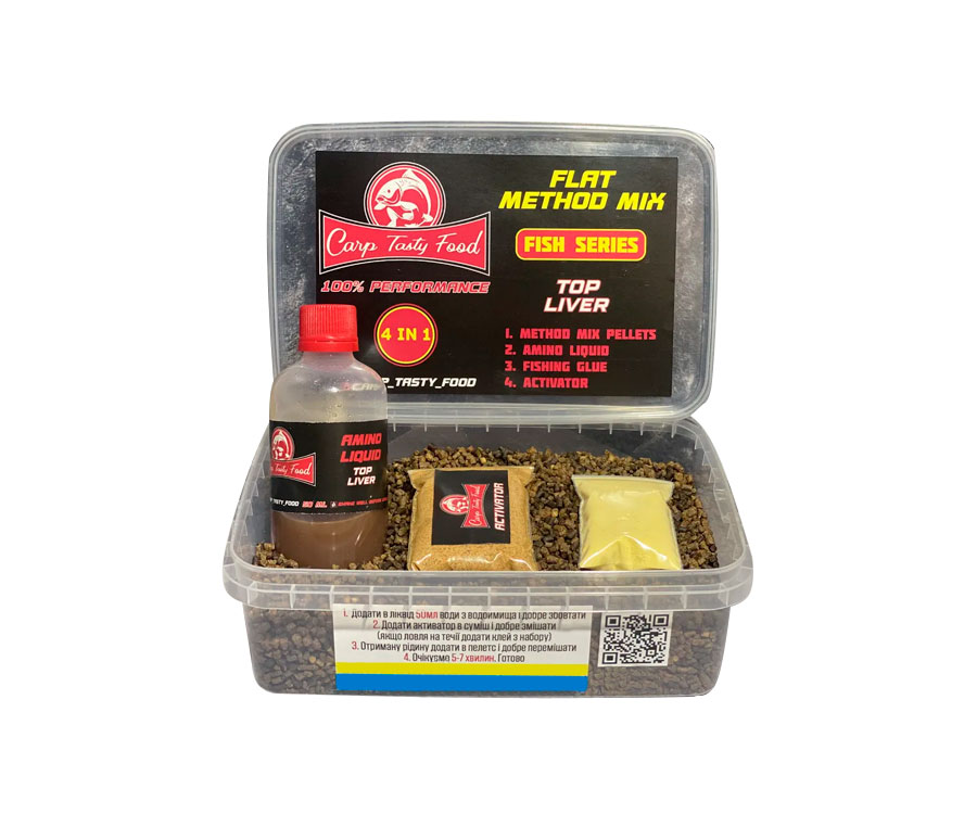Метод-микс Carp Tasty Food Flat Method Mix Top Liver New
