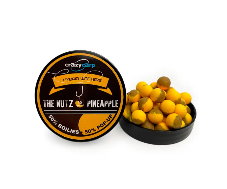 Бойли Crazy Carp Hybrid Wafters The Nutz & Pineapple 15мм