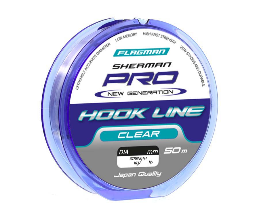 Леска Flagman Sherman Pro Hook Line New Generation 50м 0.091мм