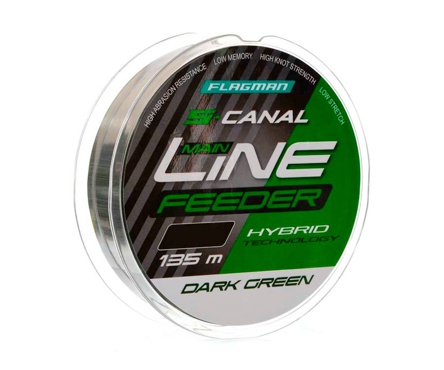 Жилка Flagman S-Canal Feeder Dark Green 135м 0.20мм