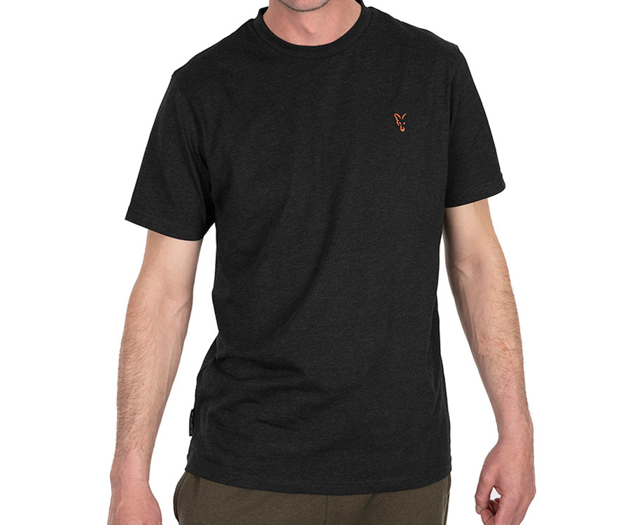 Футболка FOX Black Marl T-Shirt Black & Orange XL