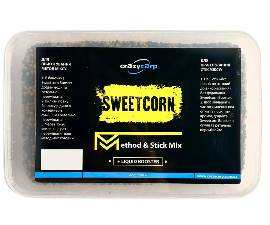 Спод мікс Crazy Carp Method & Stick Mix Sweetcorn