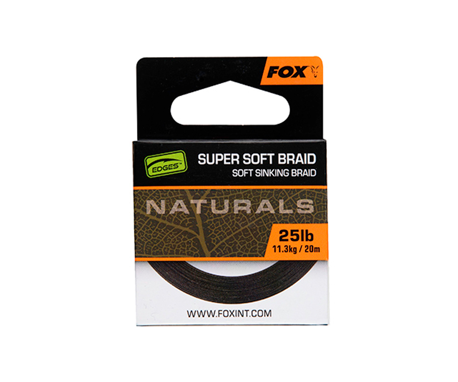 Поводковый материал Fox Naturals Soft Braid Hooklength 20м 25lb