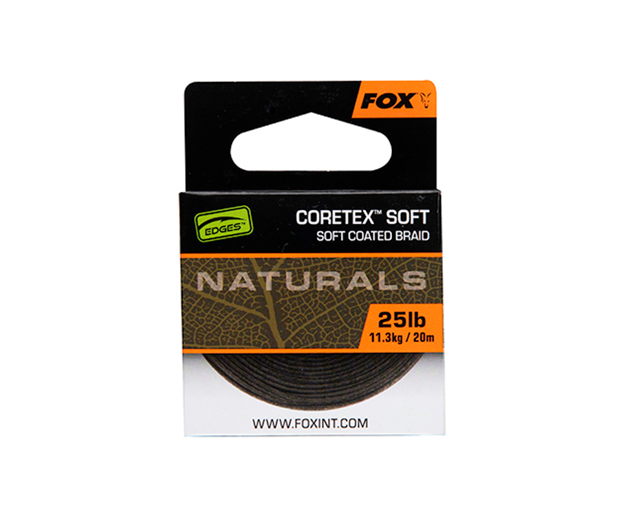 Поводковый материал Fox Edges Naturals Coretex Soft 20м 25lb