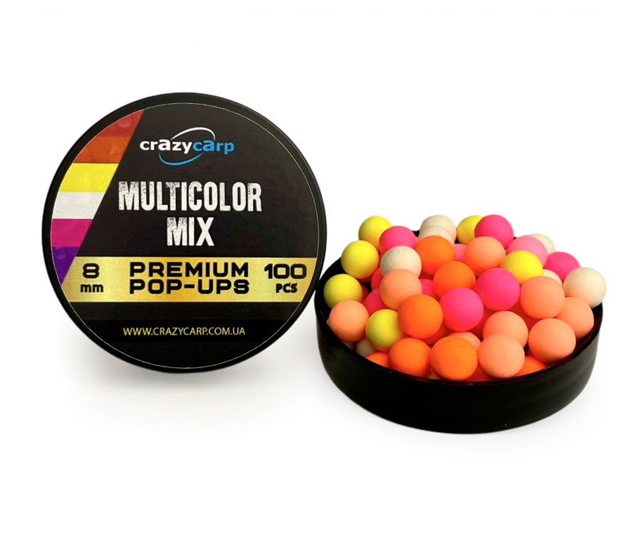 Бойли Crazy Carp Multicolor Pop-ups (без запаху)  6мм