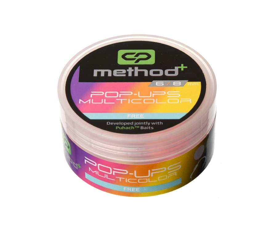 Бойлы Carp Pro Method⁺ Multicolor Pop Ups 8/6мм Free