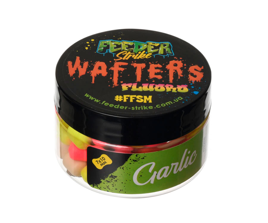 Бойлы Feeder Strike Wafters Fluoro 7x10мм Garlic