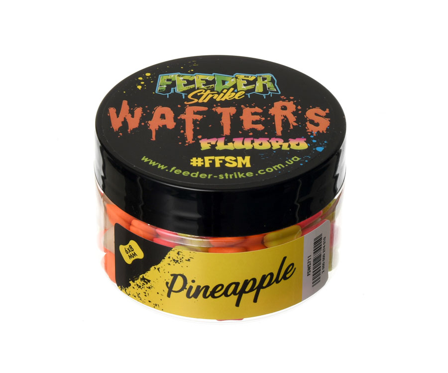 Бойлы Feeder Strike Wafters Fluoro 6x8мм Pineapple