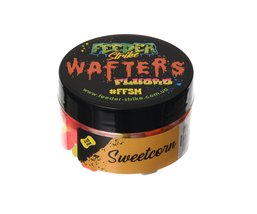 Бойли Feeder Strike Wafters Fluoro 6x8мм Sweetcorn