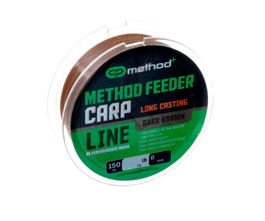 Леска Carp Pro Method+ Method Feeder Carp Dark Brown 150м 0.18мм