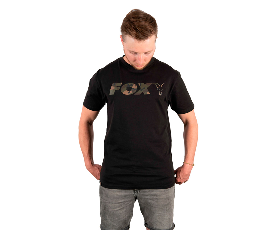 Футболка Fox Black/Camo Chest Print T-Shirt XXXL
