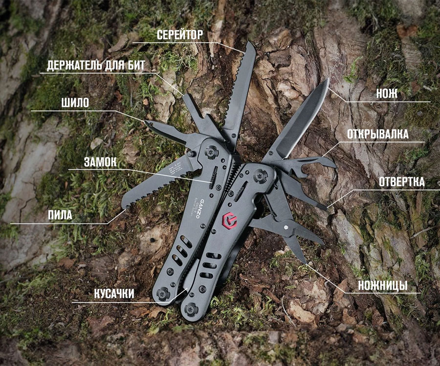 Мультитул Ganzo Multi Tool G302-В