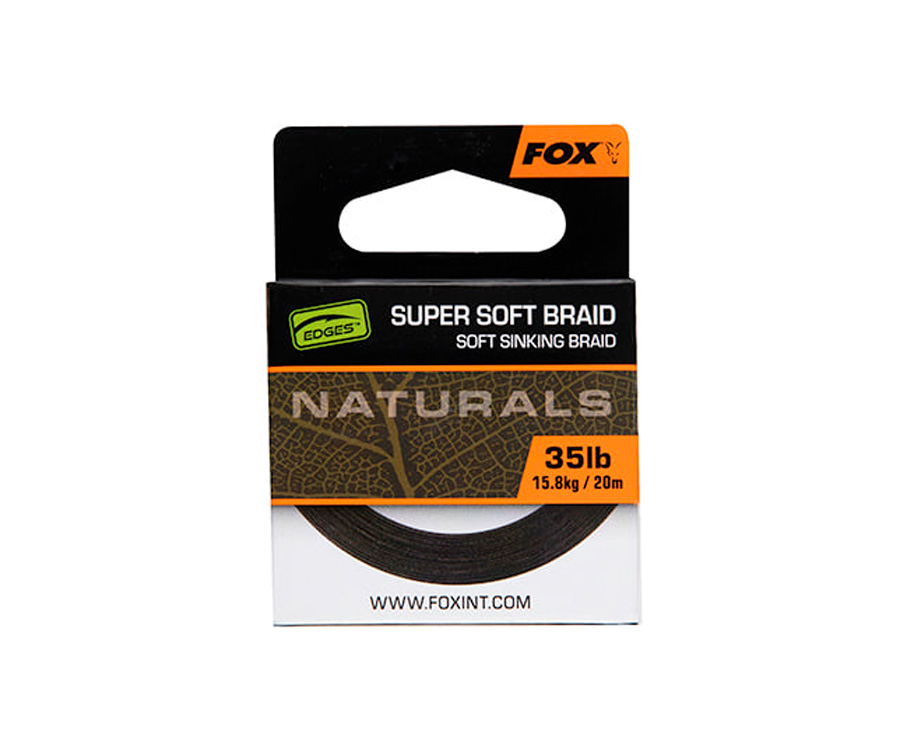 Поводковий матеріал Fox Naturals Soft Braid Hooklength 20м 35lb