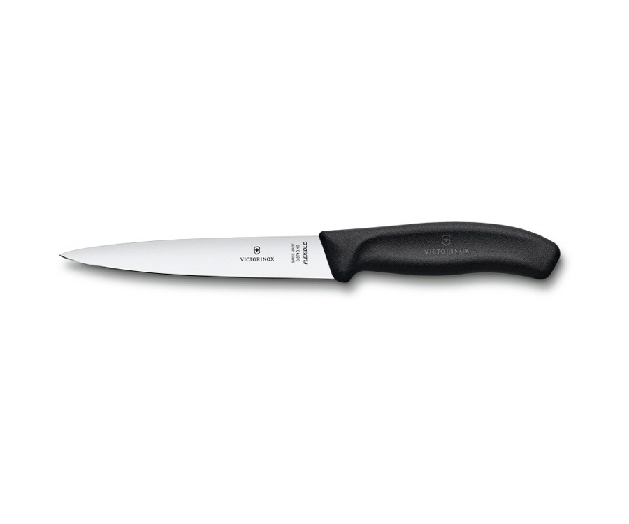 Кухонний ніж Victorinox SwissClassic Filleting Flex 6.8713.16B 16см Black