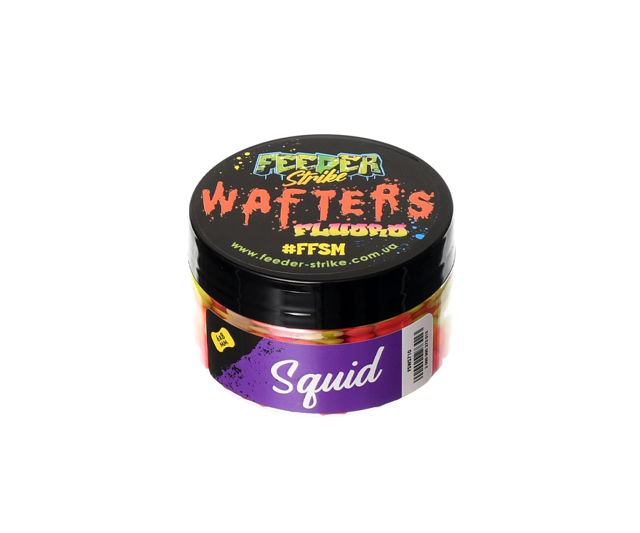 Бойлы Feeder Strike Wafters Fluoro 7x10мм Squid