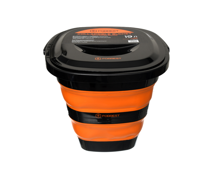 Відро силіконове з кришкою Forrest Collapsible Bucket with cover 19л