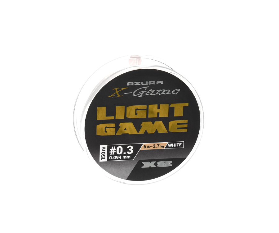 Шнур Azura X-Game Light Game X8 PE White 150м #0.3 0.094мм