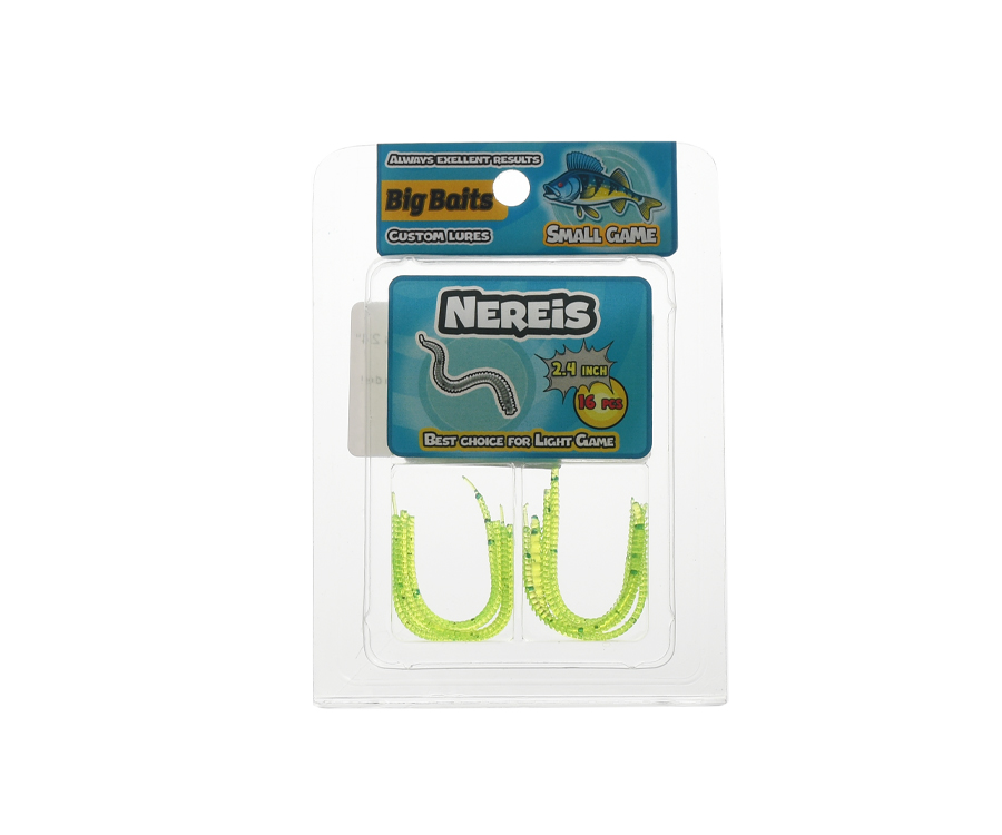 Червь Big Baits  Nereis 2.4" #114 Lime